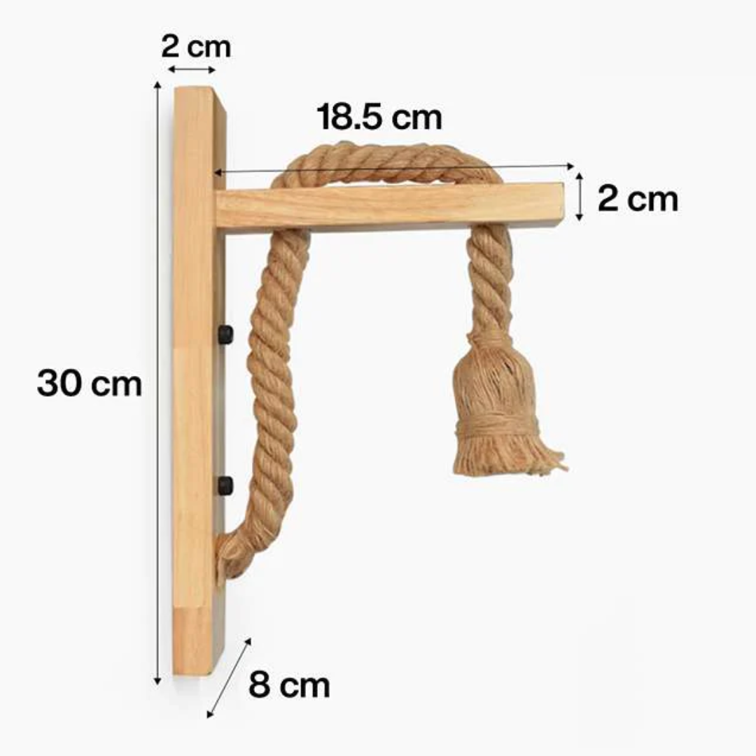 Wooden Hanger Light With Rope