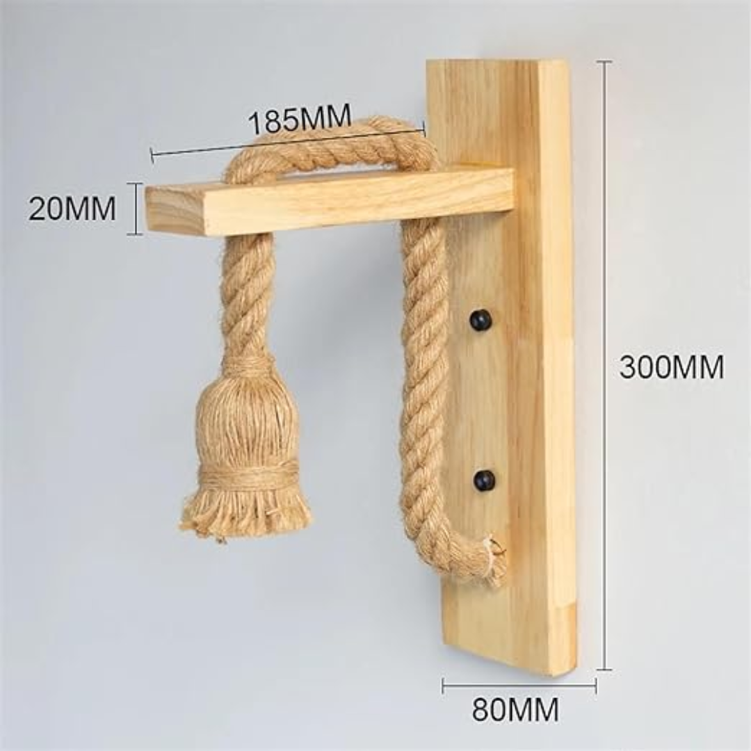 Wooden Hanger Light With Rope